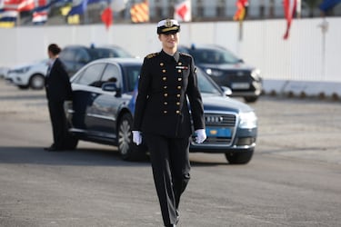  La Princesa Leonor se ha desplazado al Puerto de Cádiz para el embarque de guardamarinas alumnos de tercer curso de la Escuela Naval Militar en el buque escuela 'Juan Sebastián de Elcano' para realizar el XCVII Crucero de Instrucción.