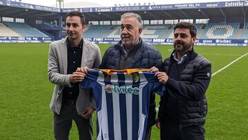 David Gallego, en su presentaci¨®n como t¨¦cnico de la Ponferradina.