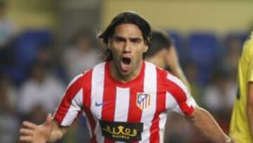 <b>COTIZADO. </b>Falcao celebra el gol frente al Villarreal.