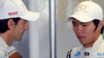 <b>CON EL EXPERTO. </b>De la Rosa y Ma ayer durante los libres de Monza.