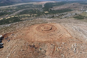 Laberinto descubierto en la colina Papoura, en Creta.