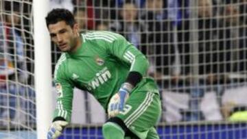 <b>EN EL ONCE. </b>Adán saldrá de inicio hoy en el Bernabéu. Será su cuarto partido esta temporada.