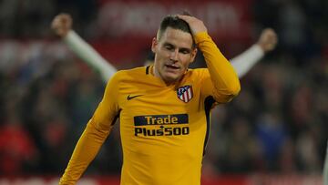 Gameiro, en el encuentro de Copa frente al Sevilla.