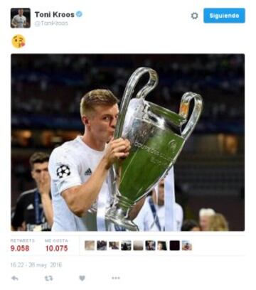 La celebración de los jugadores del Real Madrid en las redes sociales