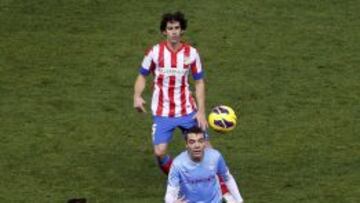 Iago Aspas, durante un encuentro ante el Atlético de Madrid.