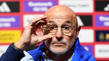 Luis de la Fuente, durante una rueda de prensa de la selección.