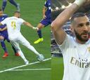 Benzema y todos sus goles de liga: Marcó hasta con el hombro
