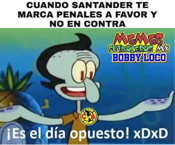 América y Santander protagonizan los memes