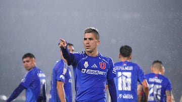 Futbol, Universidad de Chile vs Huachipato
Fecha 11, Liga de Primera 2025
El jugador de Universidad de Chile Leandro Fernandez, celebra su gol durante el partido contra Huachipato de primera division disputado en el estadio Nacional, en Santiago de Chile.
18/05/2025
Felipe Zanca/Photosport
Football, Universidad de Chile vs Huachipato
Universidad de Chile’s player Leandro Fernandez, celebrates his goal during the first division against Huachipato match at the Nacional Stadium, Santiago, Chile.
18/05/2025
Felipe Zanca/Photosport