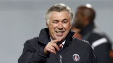 Carlo Ancelotti, durante un partido del París Saint Germain.