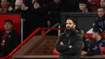 Amorim durante el partido de Premier League contra el Bournemouth.