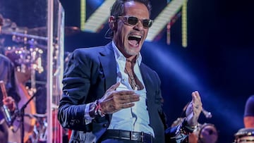 MADRID, SPAIN - JUNE 21: The artist Marc Anthony performs in a concert at IFEMA MADRID LIVE at the Ifema Madrid fairgrounds, on 21 June, 2022 in Madrid, Spain. Marc Anthony arrives in Spain to delight the audience with the songs of his tour "Pa'lla voy Tour", which also coincides with the name of the first preview of his next album, scheduled for spring 2022. (Photo By Ricardo Rubio/Europa Press via Getty Images)