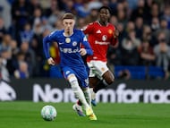 Soccer Football - Premier League - Chelsea v Manchester United - Stamford Bridge, London, Britain - April 18, 2026 Chelsea's Cole Palmer in action Action Images via Reuters/Peter Cziborra EDITORIAL USE ONLY. NO USE WITH UNAUTHORIZED AUDIO, VIDEO, DATA, FIXTURE LISTS, CLUB/LEAGUE LOGOS OR 'LIVE' SERVICES. ONLINE IN-MATCH USE LIMITED TO 120 IMAGES, NO VIDEO EMULATION. NO USE IN BETTING, GAMES OR SINGLE CLUB/LEAGUE/PLAYER PUBLICATIONS. PLEASE CONTACT YOUR ACCOUNT REPRESENTATIVE FOR FURTHER DETAILS..