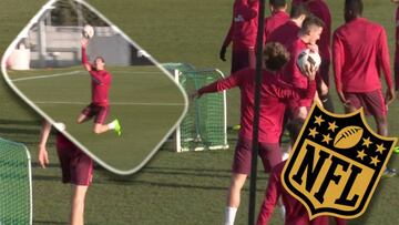 Griezmann and Godin recreate their own Super Bowl moment