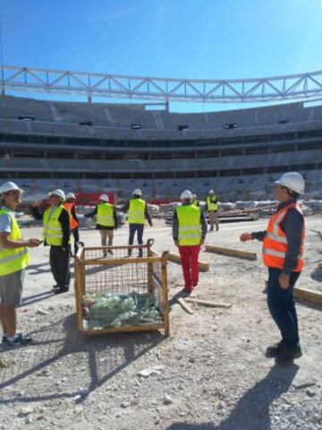 Los veteranos del Atlético de Madrid visitan La Peineta