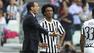 Cuadrado se queda sin Allegri, el DT que lo potenció en Juventus