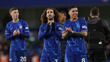 Cole Palmer, Marc Cucurella y Enzo Fernandez.