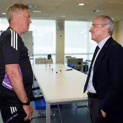 Cumbre Florentino-Ancelotti en la vuelta al trabajo del Real Madrid