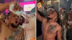 Saquon Barkley goes all out in Eagles’ Super Bowl locker room bash