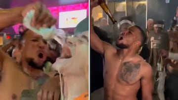 Saquon Barkley goes all out in Eagles’ Super Bowl locker room bash