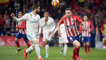 Sa&uacute;l &Ntilde;&iacute;guez ante el Real Madrid.