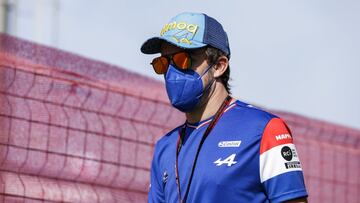 ALONSO Fernando (spa), Alpine F1 A521, portrait during the Formula 1 Aramco Gran Premio De Espana 2021 from May 07 to 10, 2021 on the Circuit de Barcelona-Catalunya, in Montmelo, near Barcelona, Spain - Photo Xavi Bonilla / DPPI
 AFP7 
 07/05/2021 ONLY FOR USE IN SPAIN
