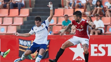 Iván Azón, durante el amistoso del verano pasado en Tarragona.