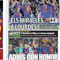 La prensa de Barcelona no hace sangre de la derrota