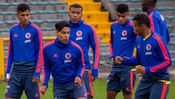 Selecci&oacute;n Colombia en entrenamiento en Bogot&aacute;