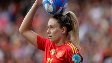 A CORUÑA (GALICIA), 16/07/2024.- La centrocampista española Alexia Putellas durante el partido correspondiente a la última jornada de la clasificación para la Eurocopa Femenina, entre las selecciones de España y Bélgica, este martes en el Estadio de Riazor de A Coruña (Galicia). EFE/ Cabalar
