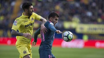 Correa, durante el partido contra el Villarreal.