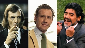 11 frases que no pueden faltar en el fútbol. César Luis Menotti, Jorge Valdano y Diego Armando Maradona en la foto.