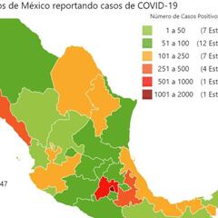 Mapa y casos de coronavirus en México por estados hoy 16 de abril