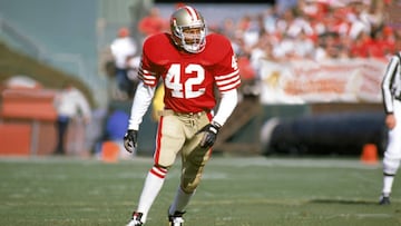 El feroz back defensivo ayud&oacute; a los 49ers a ganar cuatro Super Bowls en la d&eacute;cada de los 80; termin&oacute; su carrera con 63 intercepciones.