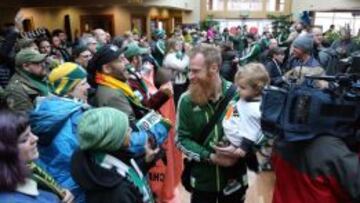 Nat Borchers a su llegada.