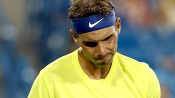 Nadal celebra su victoria ante Albert Ramos.