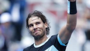 Rafael Nadal tras ganar a Fognini.