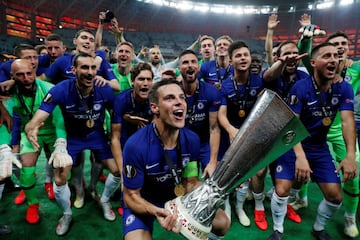 El Chelsea campe¨®n de la Europa League. C¨¦sar Azpilicueta.
