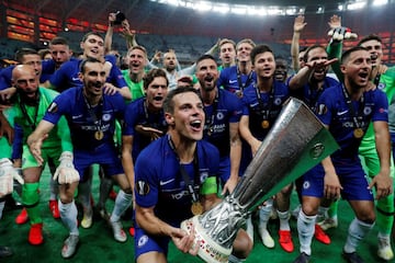 El Chelsea campeón de la Europa League. César Azpilicueta.