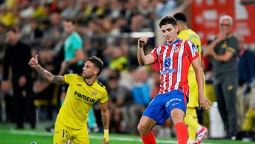 Julián Alvarez, en el partido ante el Villarreal en su debut