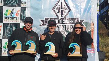 Raimundo Quintana y Carol Álvarez, campeones del Circuito Sureño de Bodyboard 2024