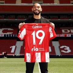 Cunha llega al Atlético con una lesión muscular y no se entrena