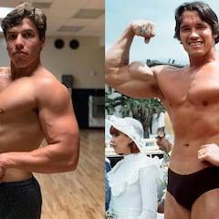 El hijo de Schwarzenegger, cada vez más calco de su padre