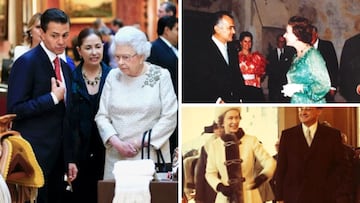 La reina Isabel II y los 5 presidentes de México con los que se reunió