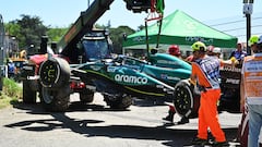 El accidentado sábado en Ímola en imágenes