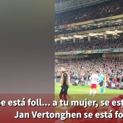 Hinchas le recuerdan a Eriksen supuesta infidelidad de su esposa