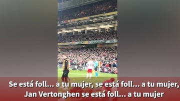 Hinchas le recuerdan a Eriksen supuesta infidelidad de su esposa