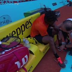 Monfils, rival de Nadal, se dañó el Aquiles ante Basilashvili