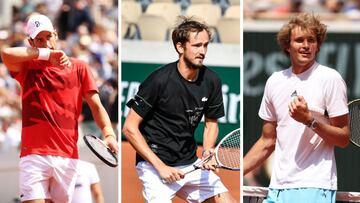 Djokovic, Medvedev y Zverev luchan por el uno en París