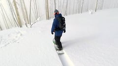 Esta es una épica bajada por un bosque nevado: ¡espectacular!